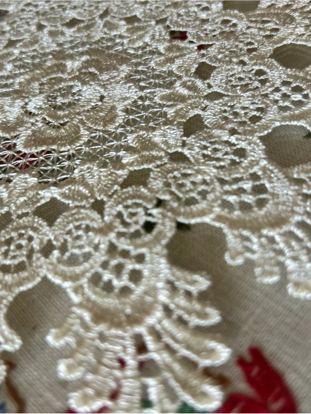 Vintage Intricate Cream Lace Doily